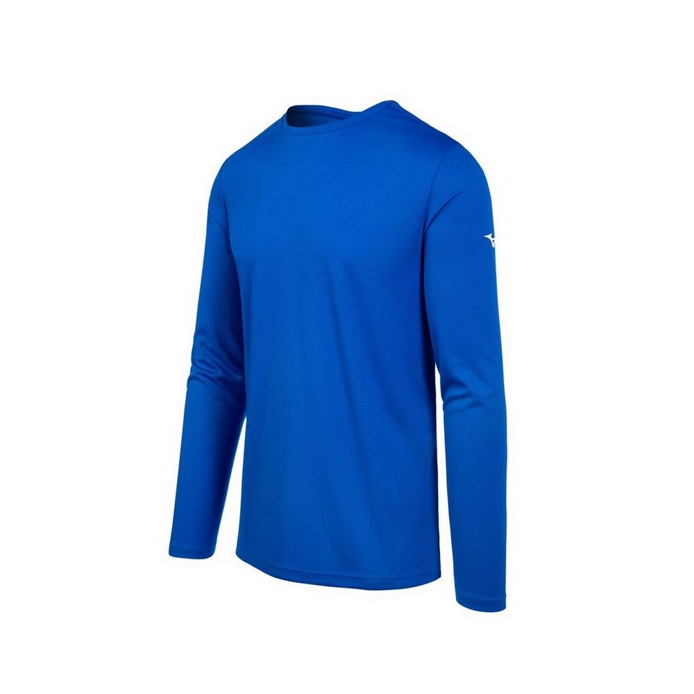 Panske Tričko Mizuno Long Sleeve Kráľovská Modrá Vypredaj GMEJ18203